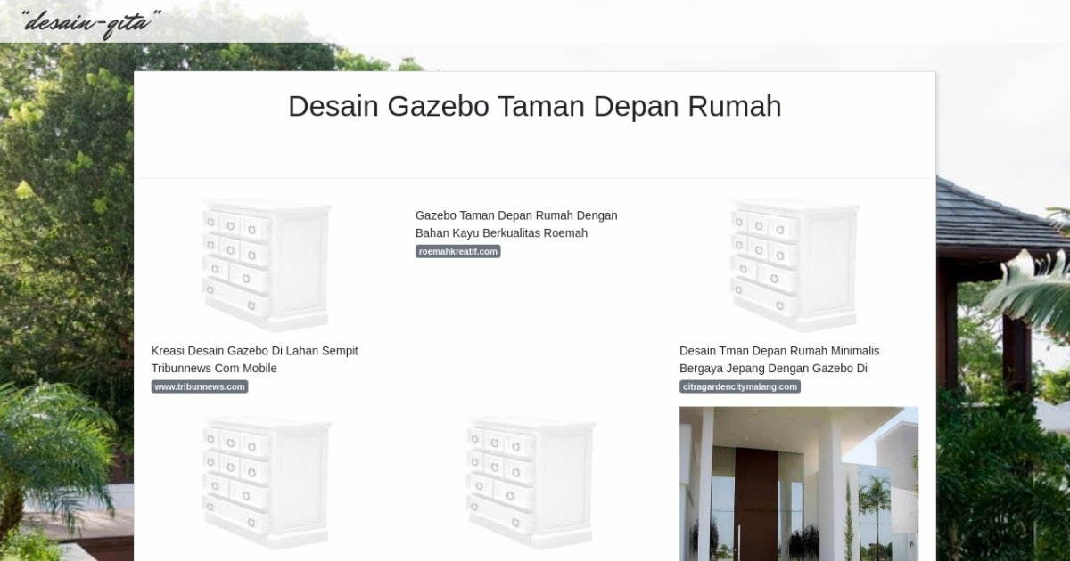 Desain Gazebo Taman Depan Rumah