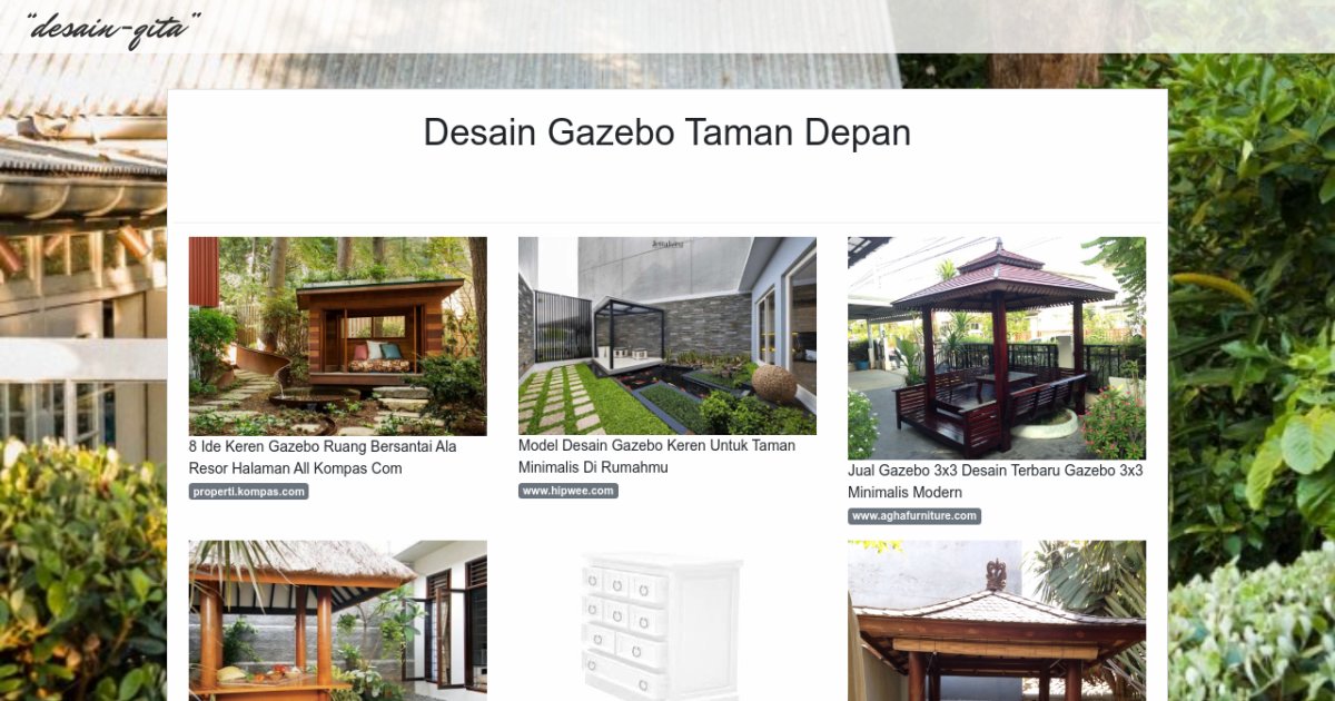 Desain Gazebo Taman Depan