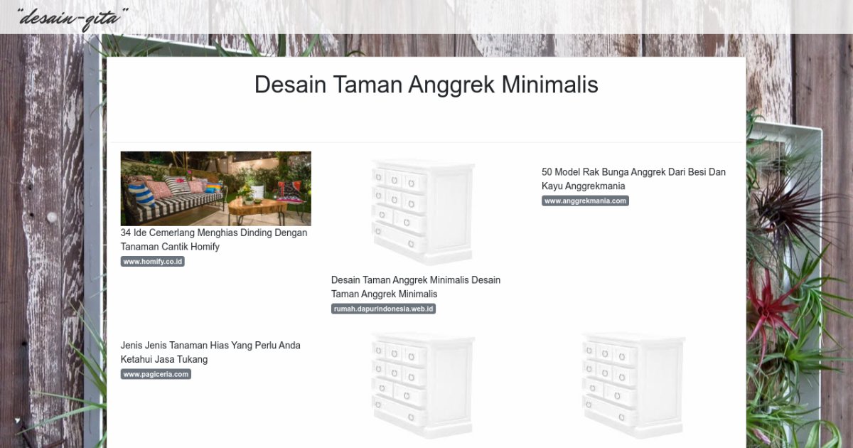 Desain Taman Anggrek Minimalis