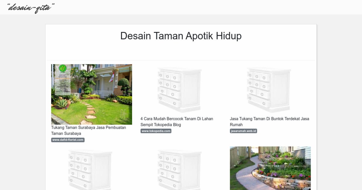 Desain Taman Apotik Hidup