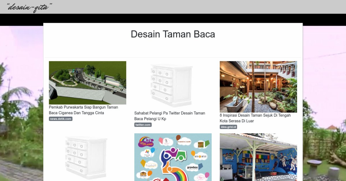 Desain Taman Baca