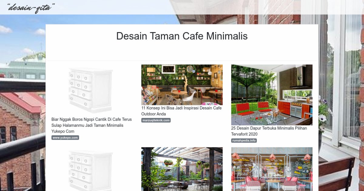 Desain Taman Cafe Minimalis