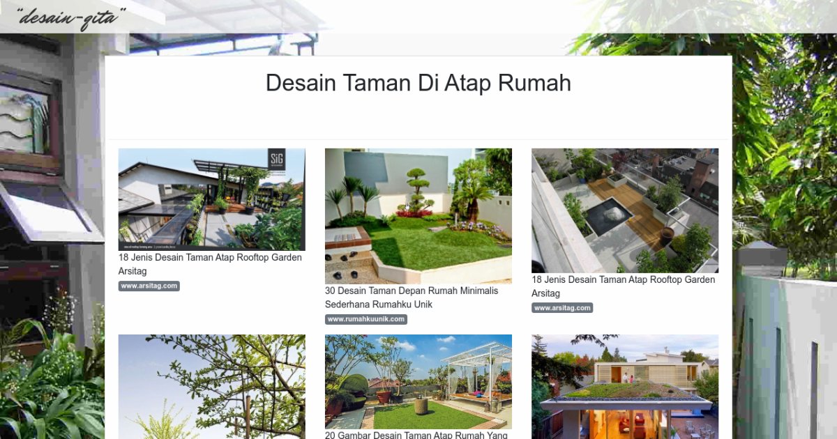 Desain Taman Di Atap Rumah