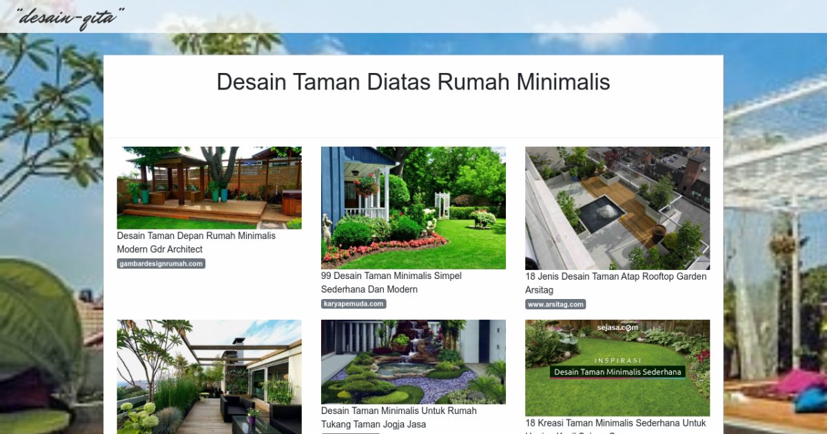 Desain Taman Diatas Rumah Minimalis