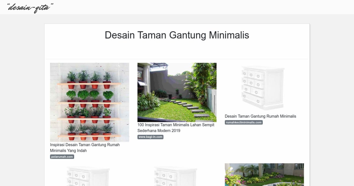 Desain Taman Gantung Minimalis