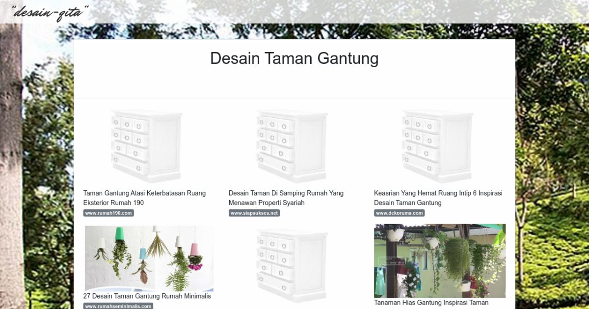 Desain Taman Gantung