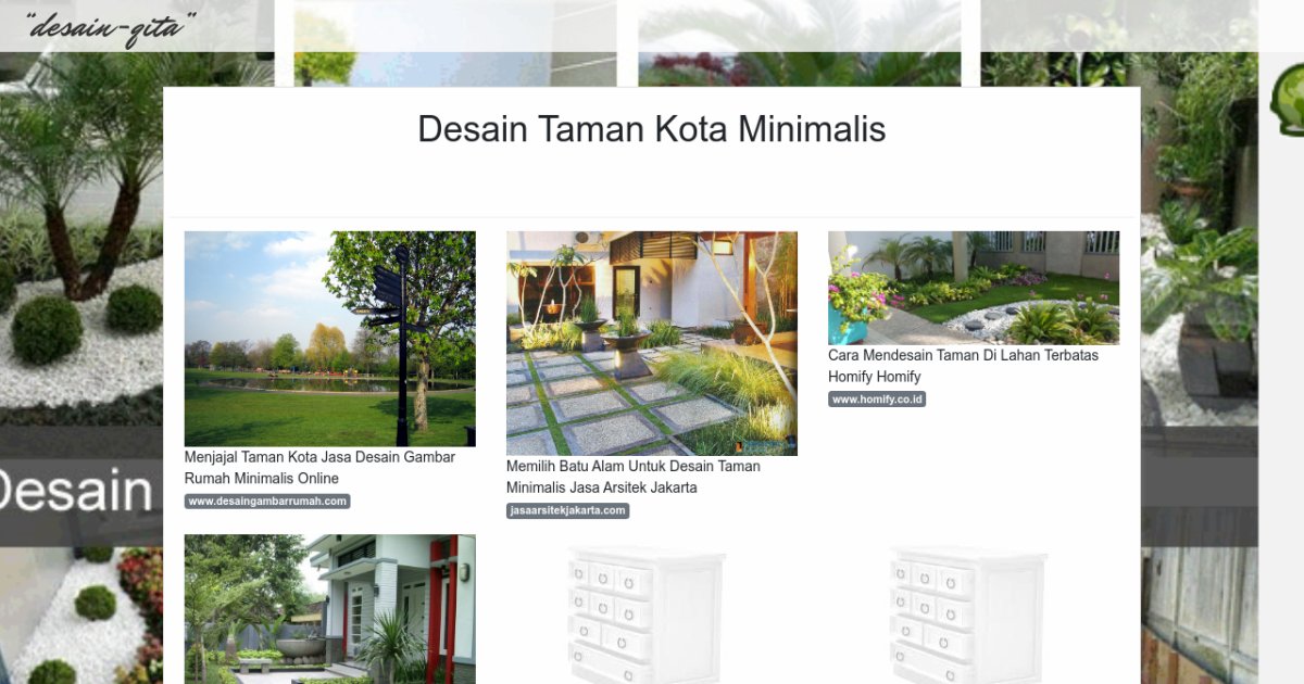 Desain Taman Kota Minimalis