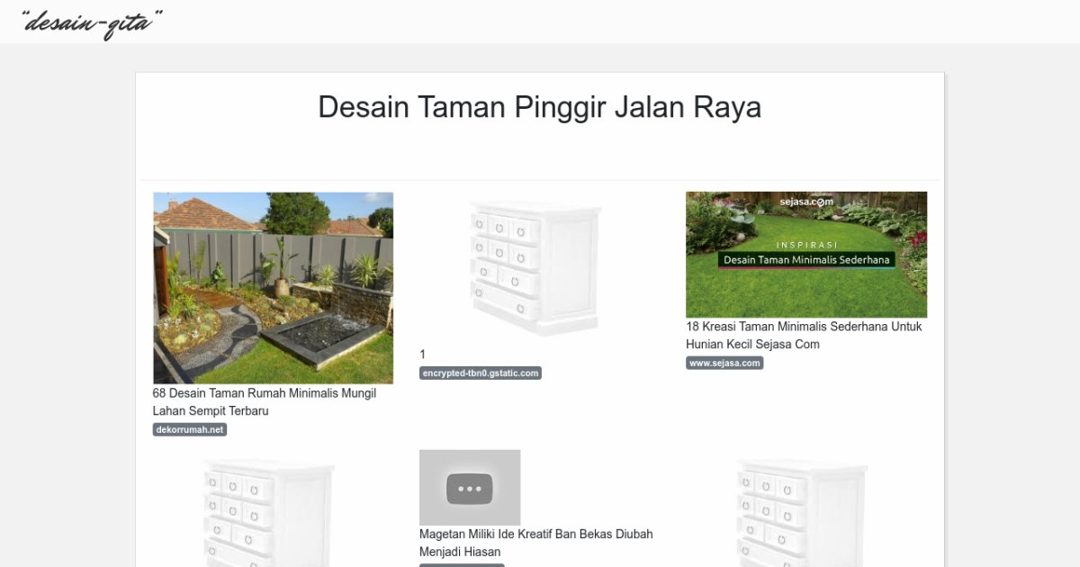 Desain Taman Pinggir Jalan Raya