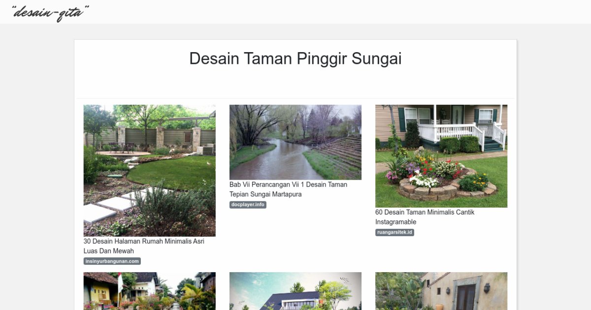 Desain Taman Pinggir Sungai