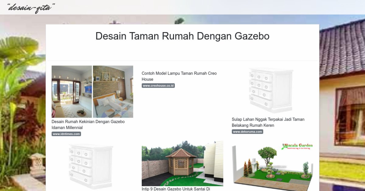 Desain Taman Rumah Dengan Gazebo