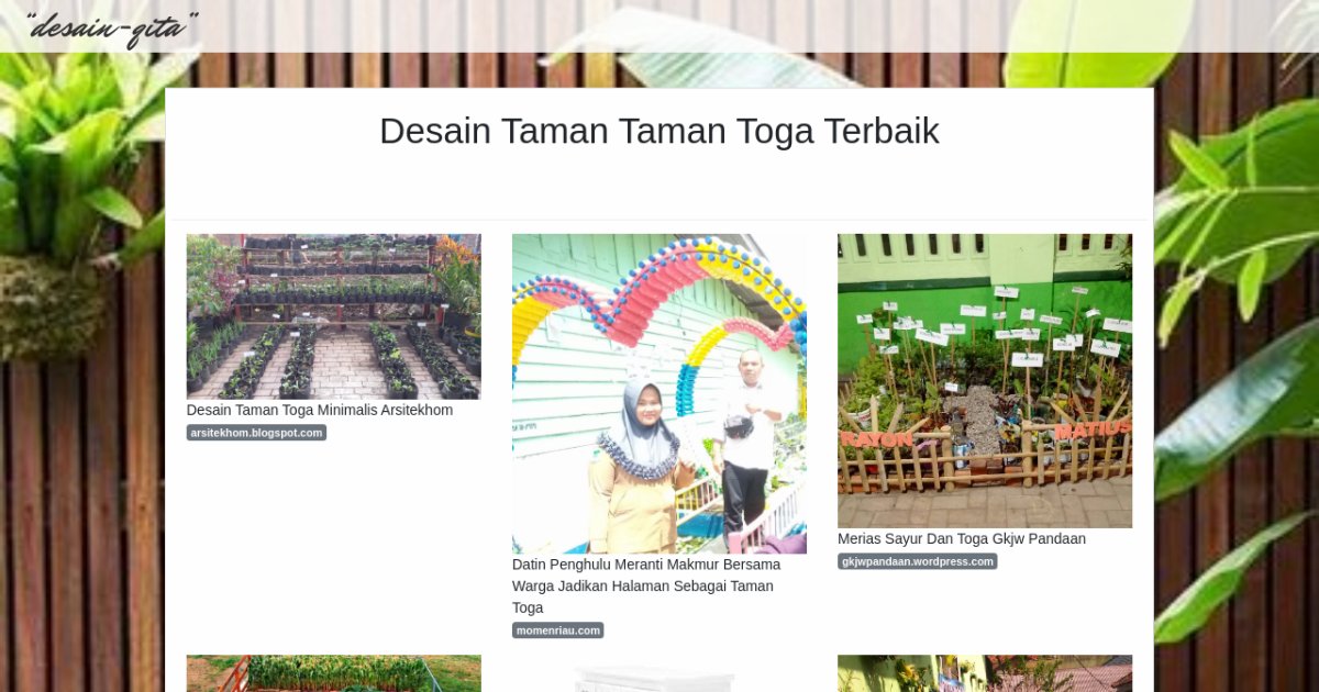 Desain Taman Taman Toga Terbaik