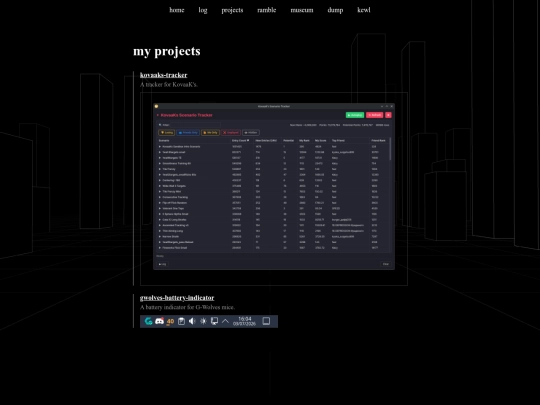 projects screenshot