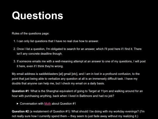 questions screenshot
