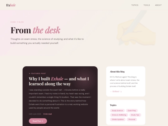 blog screenshot