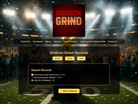 records_gridiron screenshot