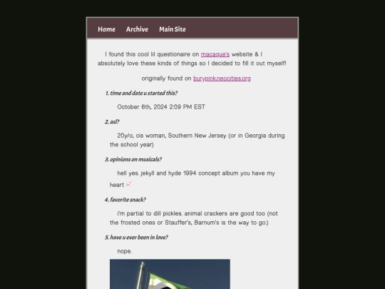 zonelets/posts/2024-10-06-Neocities-One-Hundred-Questions screenshot