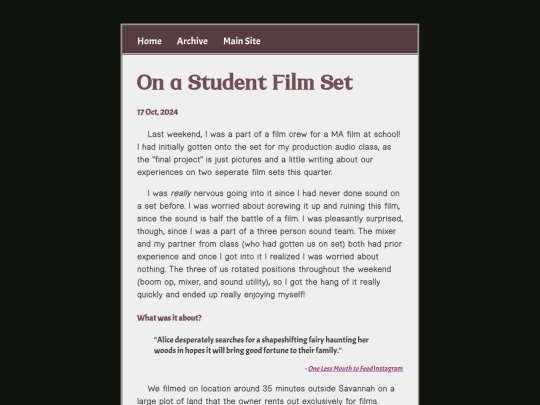 zonelets/posts/2024-10-17-On-a-Student-Film-Set screenshot