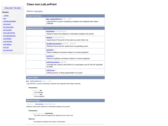 geog3530/code10/mxn.LatLonPoint screenshot