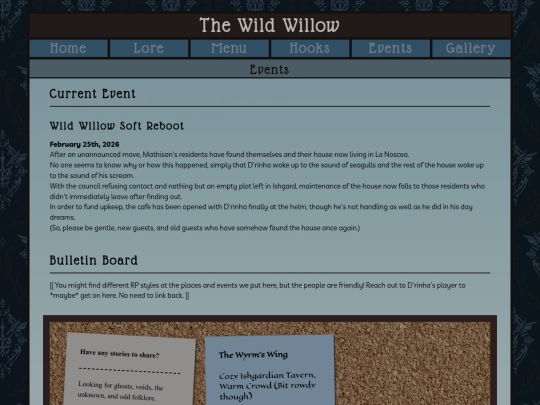 events screenshot
