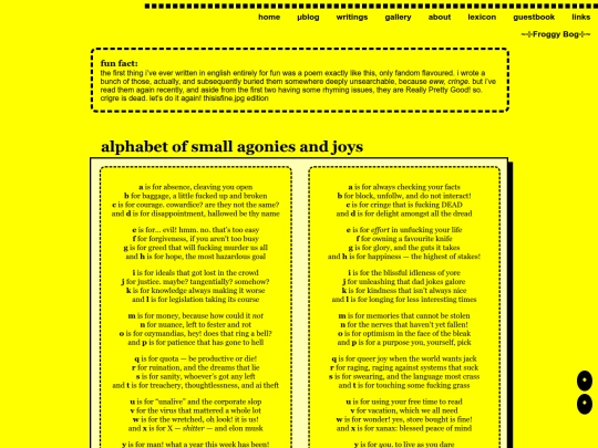 jorts/rymy/alphabetical screenshot