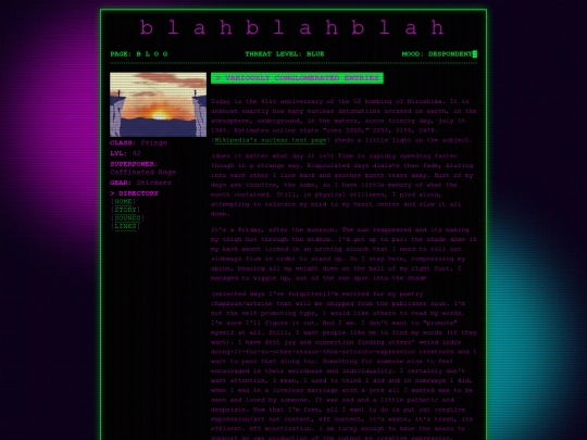 blog screenshot