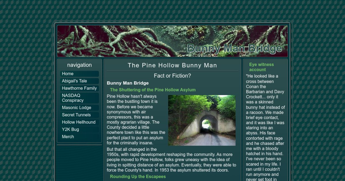 Bunny Man Bridge