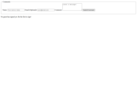 guestbook screenshot