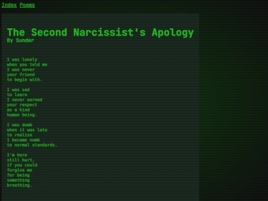 Poems/secondNarc screenshot
