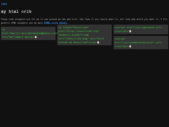 dev/crib-sheets/html-mine screenshot