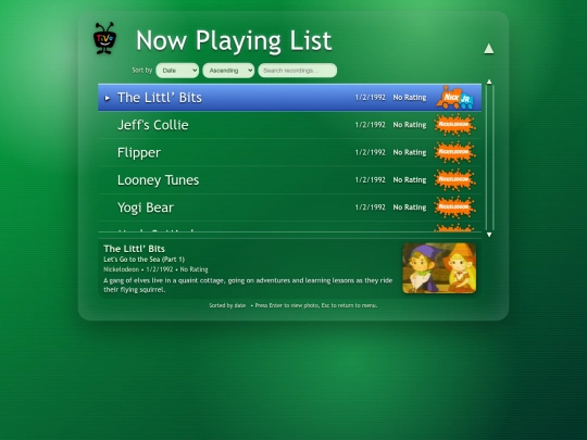 recordings screenshot
