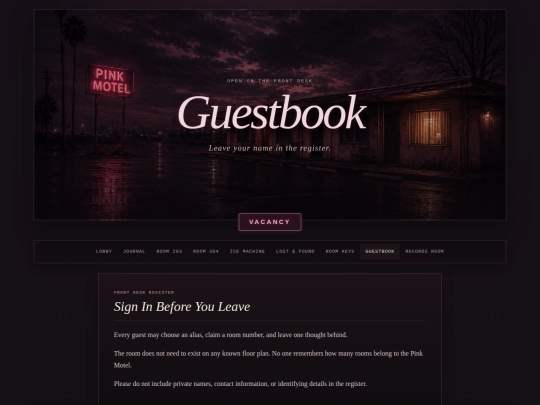 guestbook screenshot