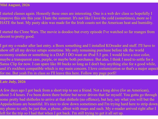 Journal screenshot