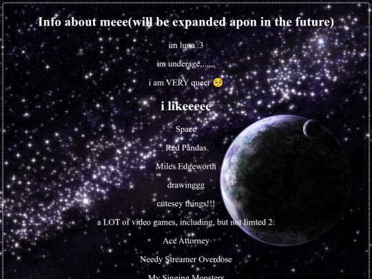 about-me screenshot
