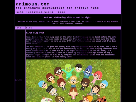 blog screenshot