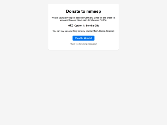 donate screenshot