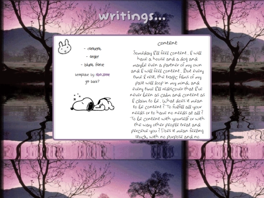 writings/content screenshot