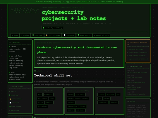 test/projects screenshot