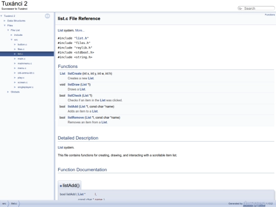 list_8c screenshot