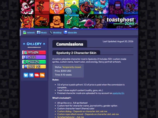 commissions screenshot
