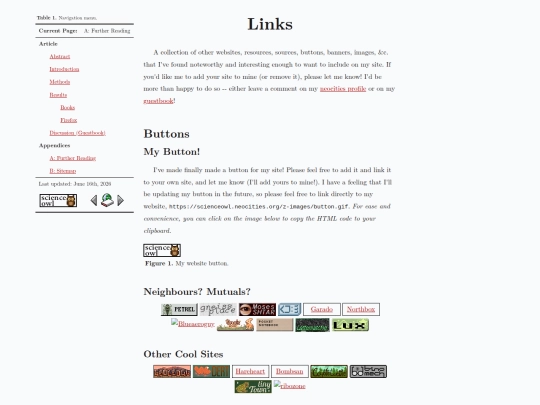 links screenshot