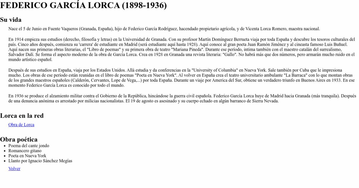 Federico Garc A Lorca