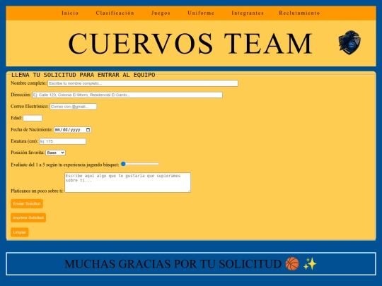 Reclutamiento screenshot