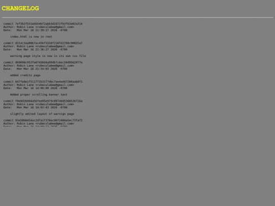 HTML/changelog screenshot