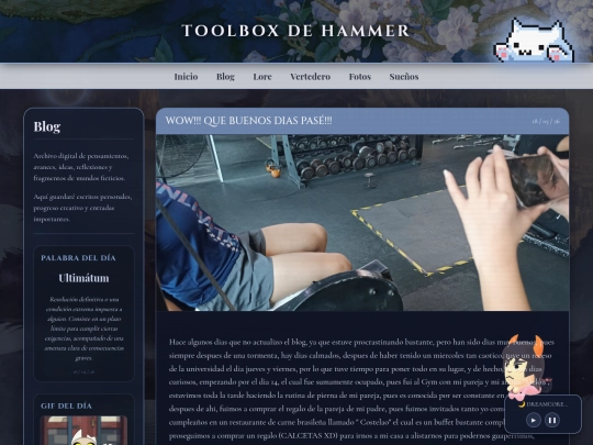 Blog screenshot
