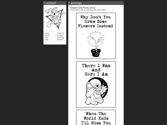 writings screenshot