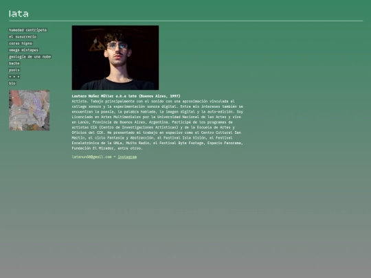 pages/bio screenshot