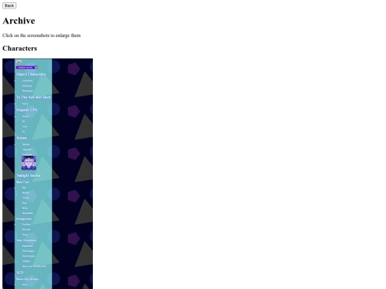 archive screenshot