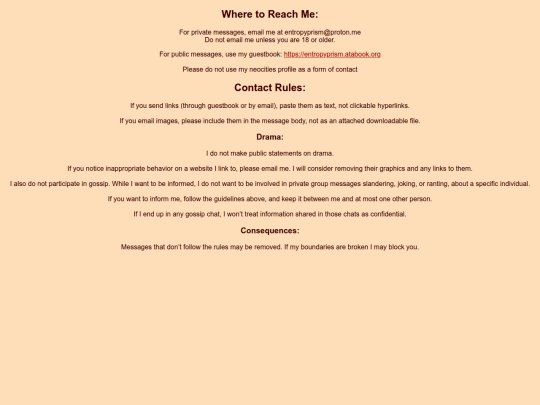 contact-rules screenshot