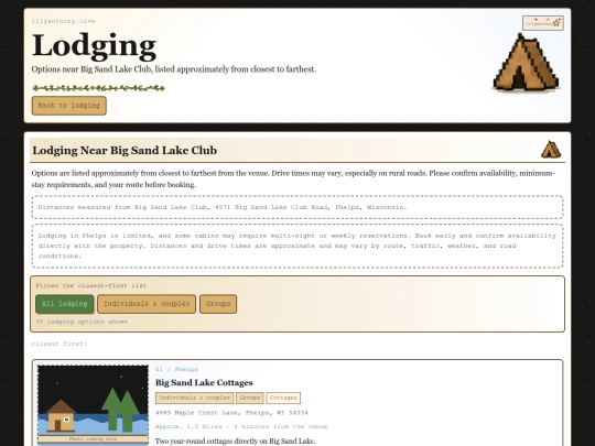 lodging screenshot
