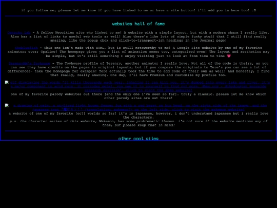 links screenshot